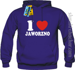 I love Jaworzno bluza męska z nadrukiem - purple