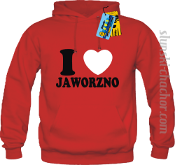 I love Jaworzno bluza męska z nadrukiem - red