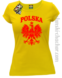 Polska - Koszulka damska żółty