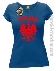 Polska - Koszulka damska niebieski

