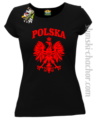 Polska - Koszulka damska czarna