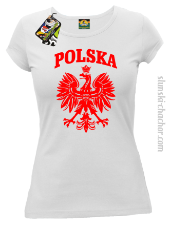 Polska - Koszulka damska biała