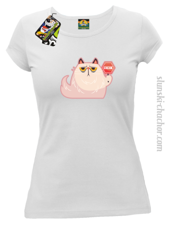 CICIK Kot - koszulka damska z nadrukiem 