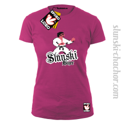 Ślunski hajer koszulka damska z nadrukiem - pink