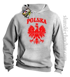 Polska - Bluza męska z kapturem melanż