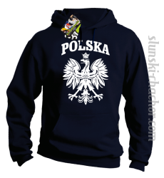 Polska - Bluza męska z kapturem granat