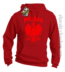 Polska - Bluza męska z kapturem red