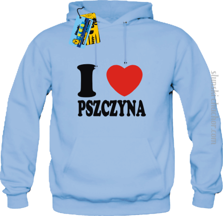 I love Pszczyna - bluza męska z nadrukiem Nr SLCH00048MB