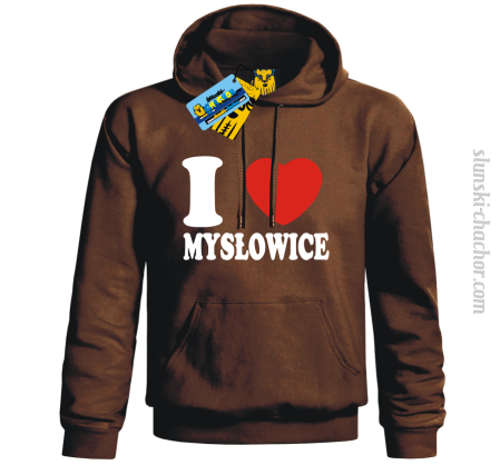 I love Mysłowice - bluza męska z nadrukiem 