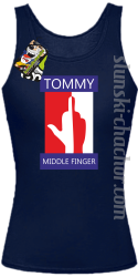 Tommy Middle Finger - Top damski granat