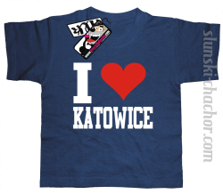 I love Katowice koszulka dziecięca z nadrukiem - navy blue