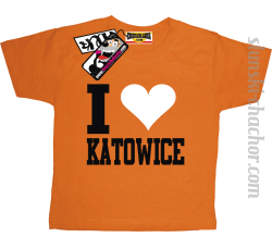 I love Katowice koszulka dziecięca z nadrukiem - orange