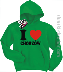 I love Chorzów bluza dziecięca z nadrukiem - light green