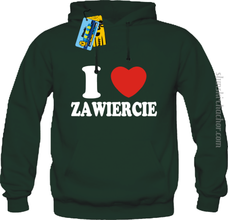I love Zawiercie - bluza męska z nadrukiem Nr SLCH00049MB