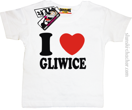 I love Gliwice - koszulka dziecięca z nadrukiem 