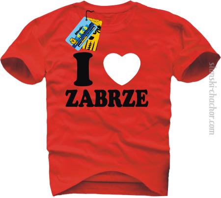 I love Zabrze - koszulka męska z nadrukiem Nr SLCH00051MK