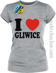 I love Gliwice - koszulka damska - melanżowy
