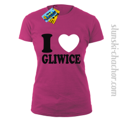 I love Gliwice - koszulka damska - różowy