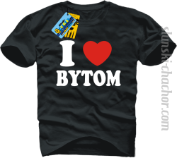 I love Bytom koszulka męska z nadrukiem - black