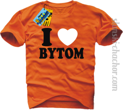 I love Bytom koszulka męska z nadrukiem - orange