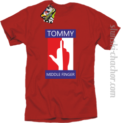 Tommy Middle Finger - Koszulka męska red