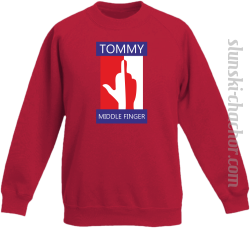 Tommy Middle Finger - Bluza dziecięca STANDARD red