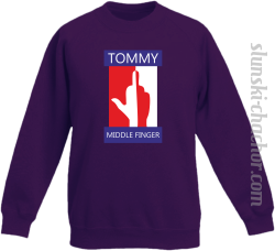 Tommy Middle Finger - Bluza dziecięca STANDARD fiolet