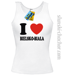 I love Bielsko-Biała - top damski - biały