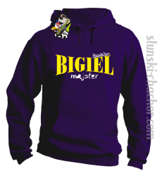 BIGIEL Majster - Bluza męska z kapturem fiolet