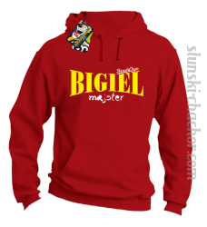 BIGIEL Majster - Bluza męska z kapturem red