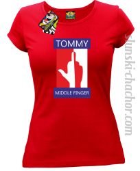 Tommy Middle Finger - Koszulka damska red