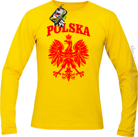 Polska - Longsleeve męski żółty