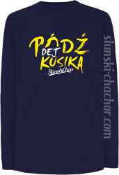 Pódź dej kusika - Longsleeve dziecięcy granat