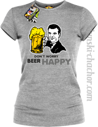 DON'T WORRY BEER HAPPY - Koszulka damska melanż