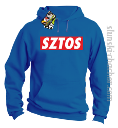 SZTOS prostzone - bluza z kapturem niebieska