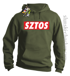 SZTOS prostzone - bluza z kapturem khaki