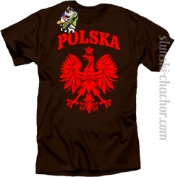 Polska - Koszulka męska brąz