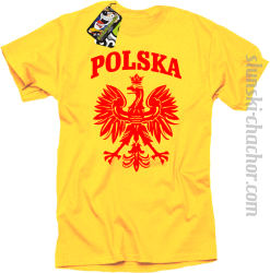 Polska - Koszulka męska żółty