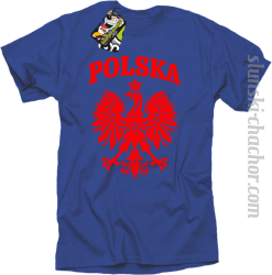 Polska - Koszulka męska niebieski