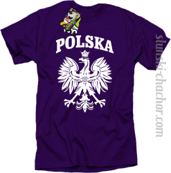 Polska - Koszulka męska fiolet