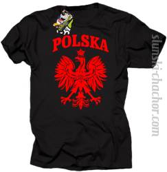 Polska - Koszulka męska czarna