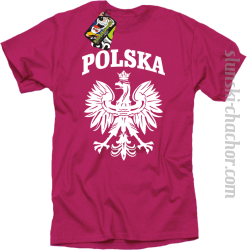 Polska - Koszulka męska fuchsia