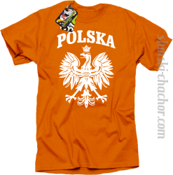 Polska - Koszulka męska pomarańcz