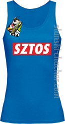 SZTOS prostzone - top damski niebieski