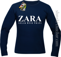 ZARA szlag mnie trafi - Longsleeve męski granat