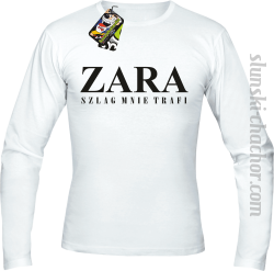 ZARA szlag mnie trafi - Longsleeve męski biały