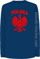 Polska - Longsleeve dziecięcy niebieski