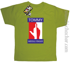 Tommy Middle Finger - Koszulka dziecięca kiwi