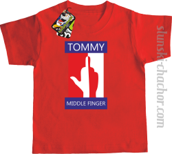 Tommy Middle Finger - Koszulka dziecięca red