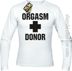 Orgasm Donor - Longsleeve męski biała